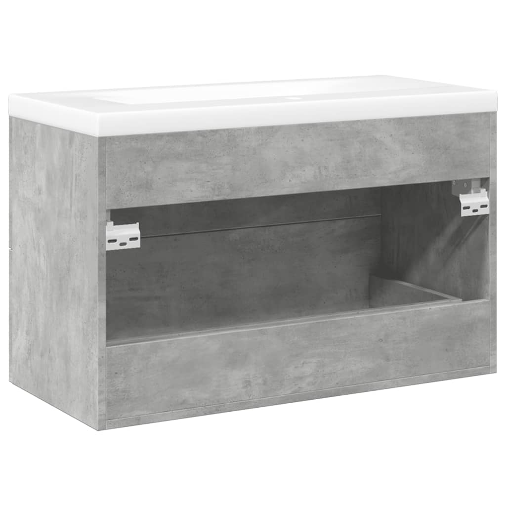 Set Mobili da Bagno 2 pz Grigio Cemento in Legno Multistrato | homemem39