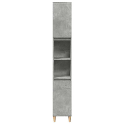 Set Mobili da Bagno 3 pz Grigio Cemento in Legno Multistrato | homemem39