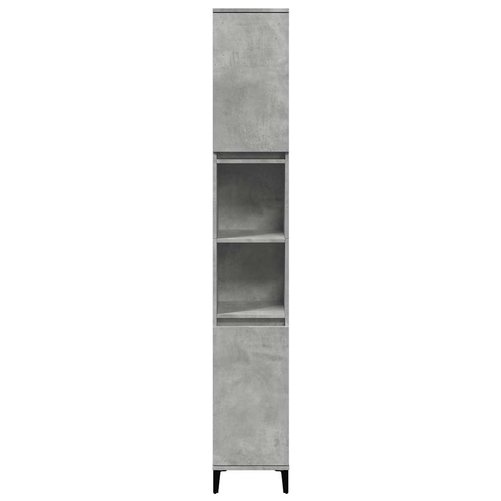 Set Mobili da Bagno 3 pz Grigio Cemento in Legno Multistrato | homemem39