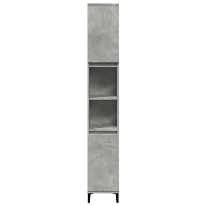 Set Mobili da Bagno 3 pz Grigio Cemento in Legno Multistrato | homemem39