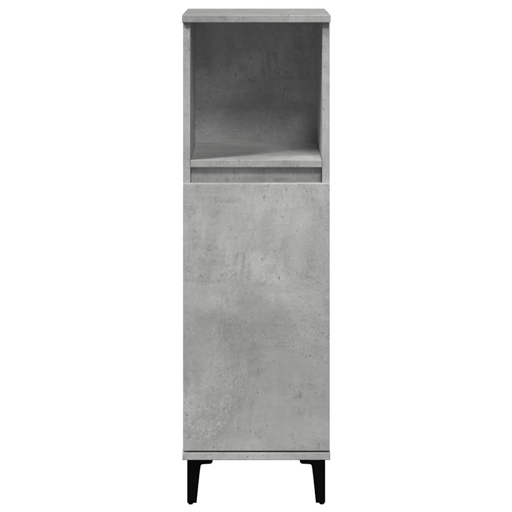 Set Mobili da Bagno 3 pz Grigio Cemento in Legno Multistrato | homemem39