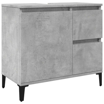 Set Mobili da Bagno 3 pz Grigio Cemento in Legno Multistrato | homemem39