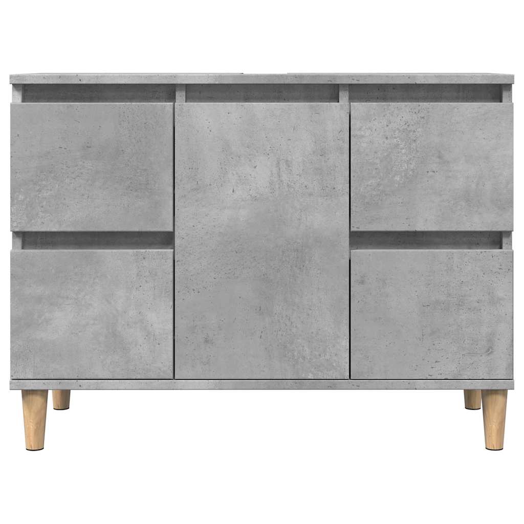 Set Mobili da Bagno 3 pz Grigio Cemento in Legno Multistrato | homemem39