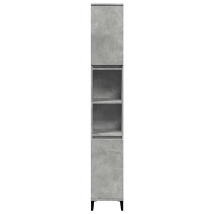 Set Mobili da Bagno 3 pz Grigio Cemento in Legno Multistrato | homemem39