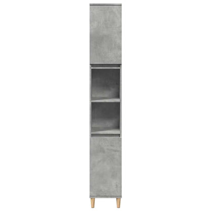 Set Mobili da Bagno 3 pz Grigio Cemento in Legno Multistrato | homemem39