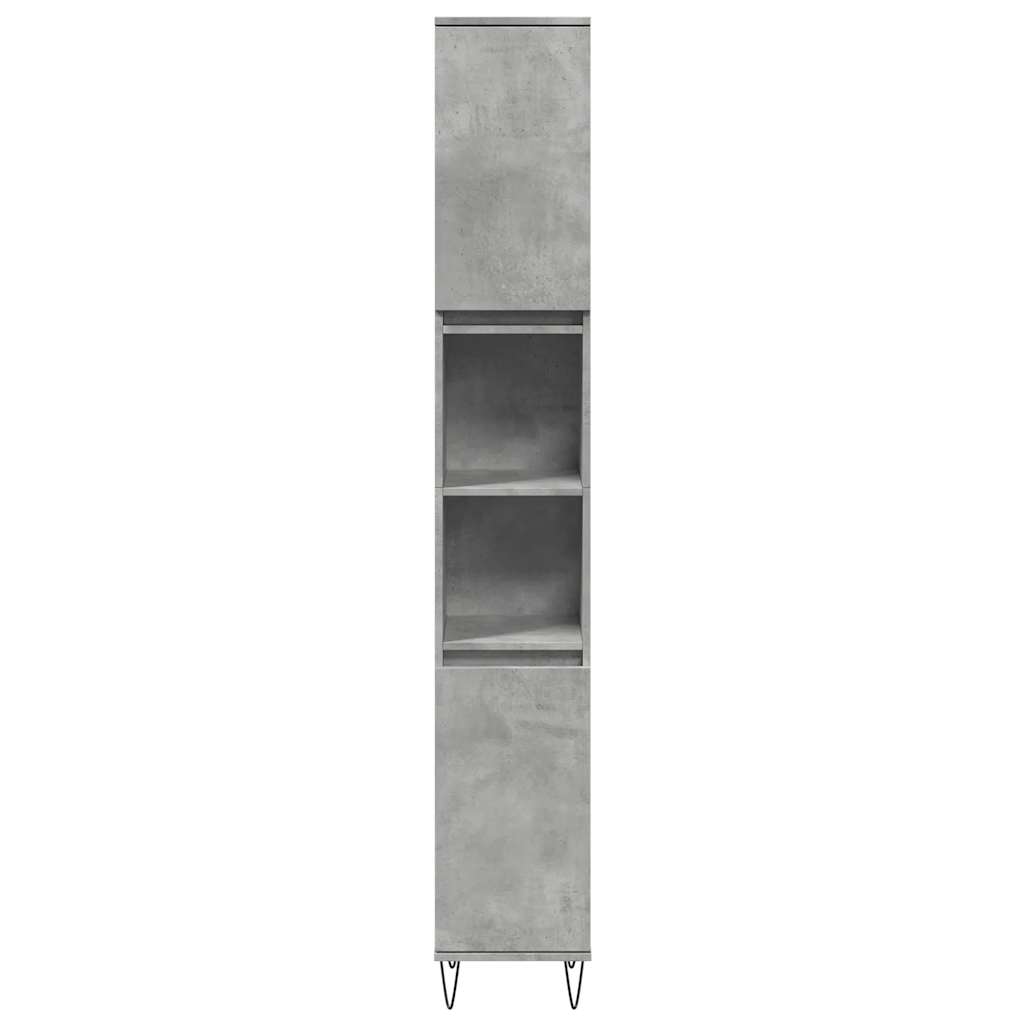 Set Mobili da Bagno 3 pz Grigio Cemento in Legno Multistrato | homemem39
