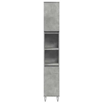 Set Mobili da Bagno 3 pz Grigio Cemento in Legno Multistrato | homemem39