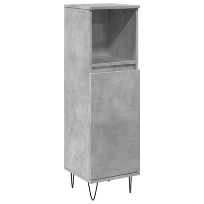 Set Mobili da Bagno 3 pz Grigio Cemento in Legno Multistrato | homemem39