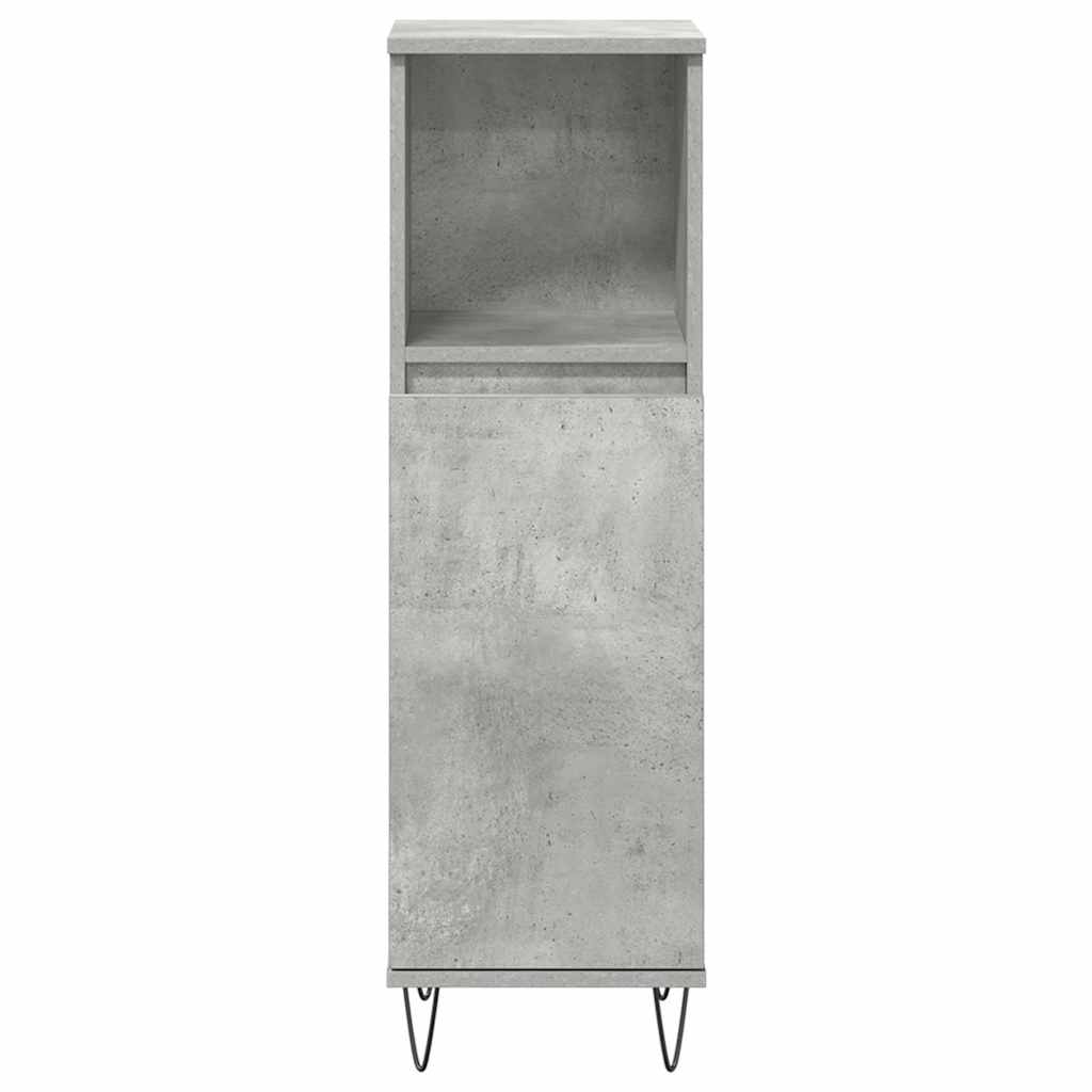 Set Mobili da Bagno 3 pz Grigio Cemento in Legno Multistrato | homemem39