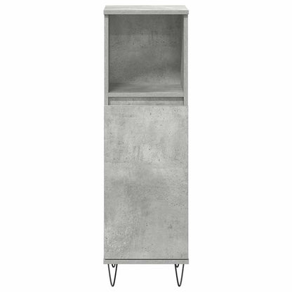 Set Mobili da Bagno 3 pz Grigio Cemento in Legno Multistrato | homemem39