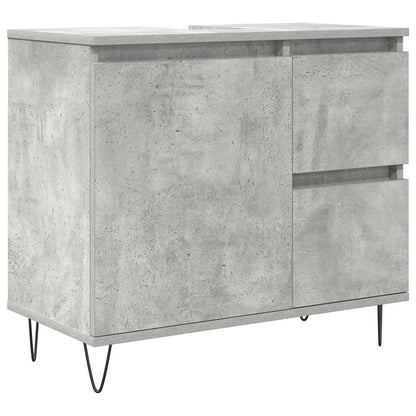 Set Mobili da Bagno 3 pz Grigio Cemento in Legno Multistrato | homemem39