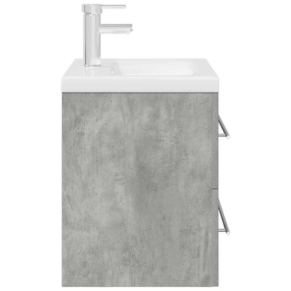 Set Mobili da Bagno 2 pz Grigio Cemento in Legno Multistrato | homemem39