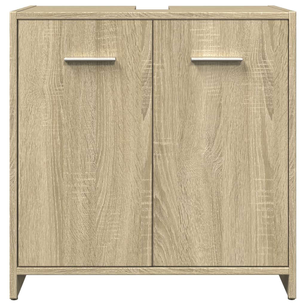 Set Mobili da Bagno 4 pz Rovere Sonoma in Legno Multistrato | homemem39