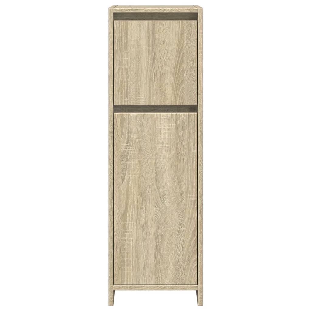 Set Mobili da Bagno 4 pz Rovere Sonoma in Legno Multistrato | homemem39