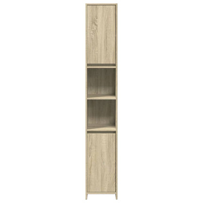 Set Mobili da Bagno 4 pz Rovere Sonoma in Legno Multistrato | homemem39