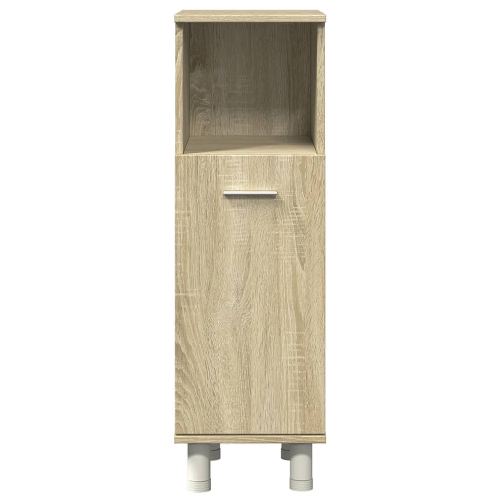 Set Mobili da Bagno 4 pz Rovere Sonoma in Legno Multistrato