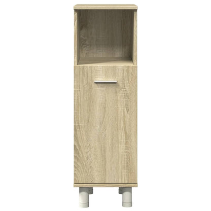 Set Mobili da Bagno 4 pz Rovere Sonoma in Legno Multistrato