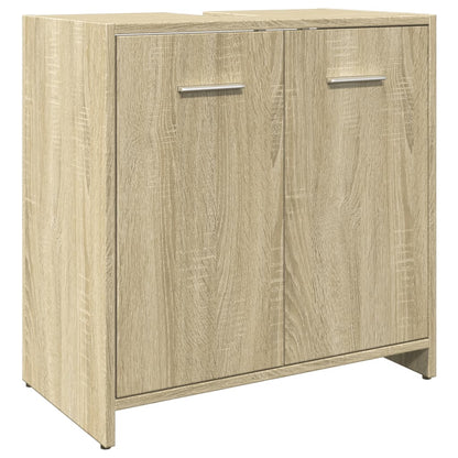 Set Mobili da Bagno 3 pz Rovere Sonoma in Legno Multistrato | homemem39