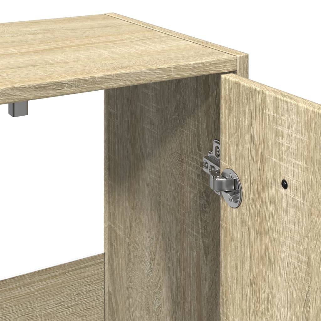 Set Mobili da Bagno 3 pz Rovere Sonoma in Legno Multistrato | homemem39