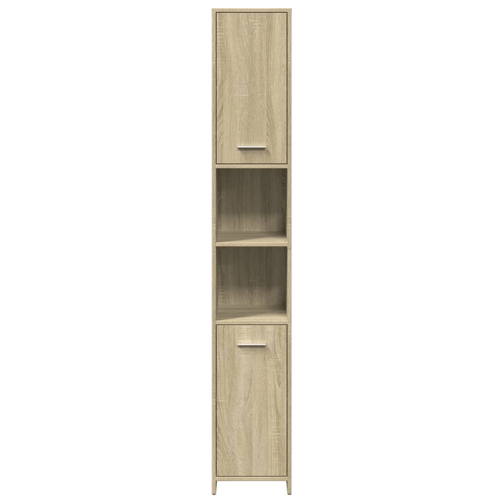 Set Mobili da Bagno 3 pz Rovere Sonoma in Legno Multistrato | homemem39