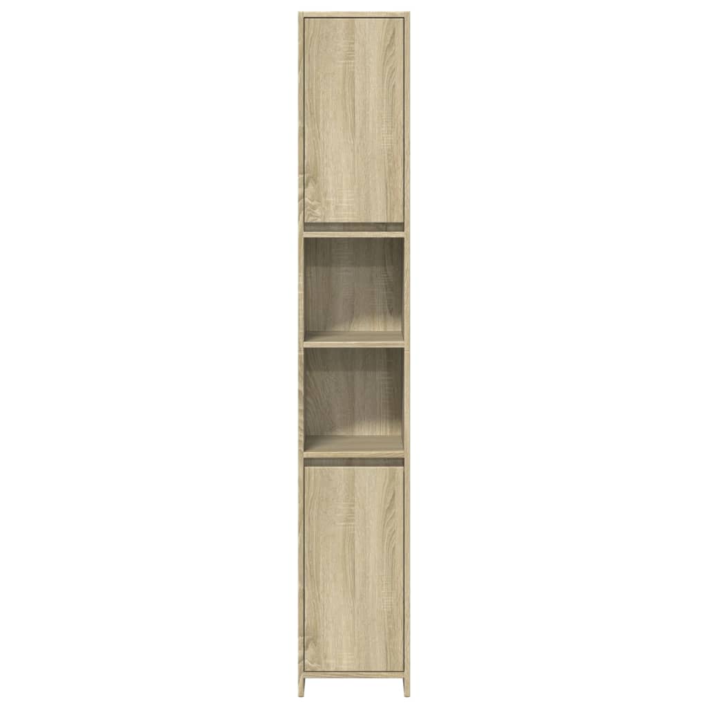 Set Mobili da Bagno 3 pz Rovere Sonoma in Legno Multistrato | homemem39