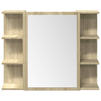 Set Mobili da Bagno 3 pz Rovere Sonoma in Legno Multistrato