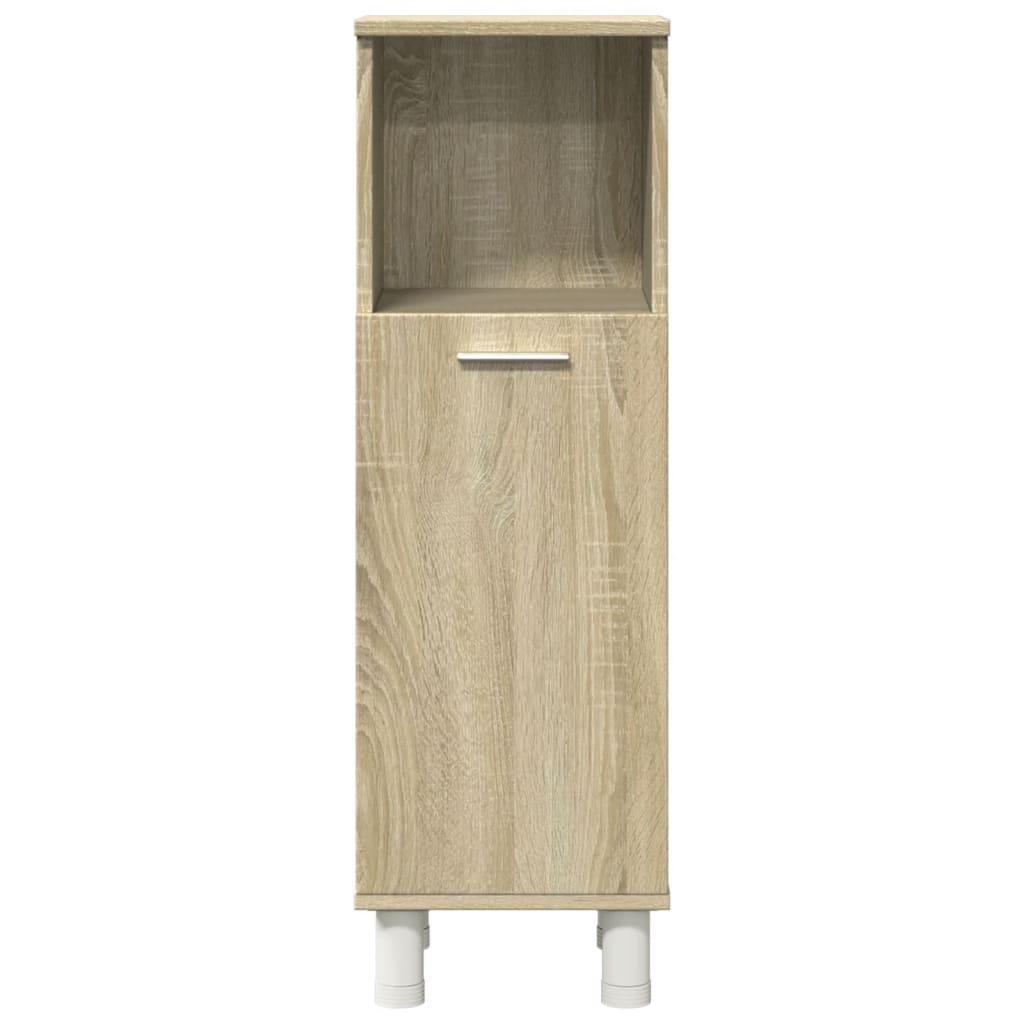 Set Mobili da Bagno 3 pz Rovere Sonoma in Legno Multistrato
