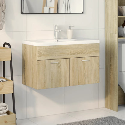 Mobile da Bagno con Lavabo Integrato Rovere Sonoma | homemem39