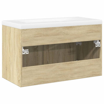 Mobile da Bagno con Lavabo Integrato Rovere Sonoma | homemem39
