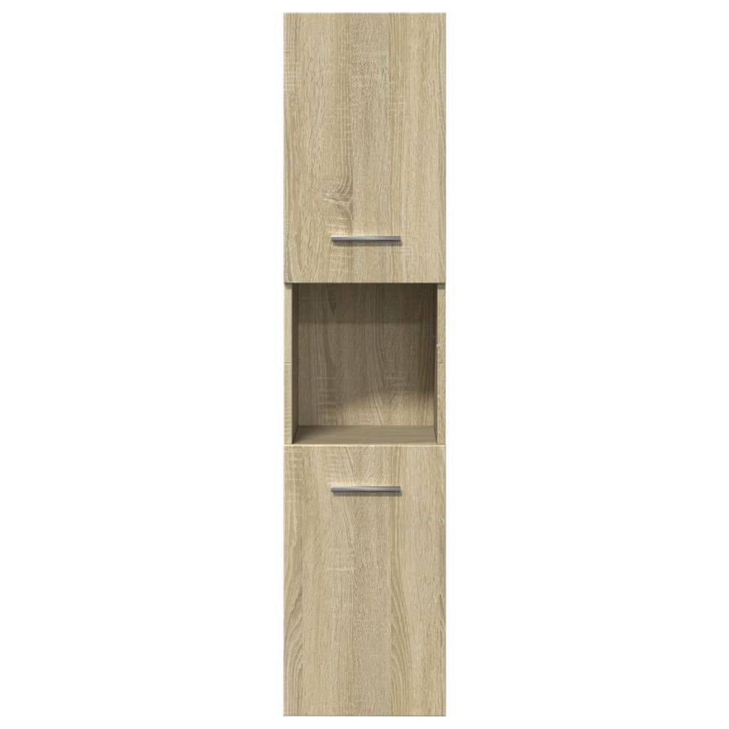 Set Mobili da Bagno 3 pz Rovere Sonoma in Legno Multistrato
