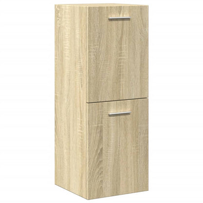 Set Mobili da Bagno 3 pz Rovere Sonoma in Legno Multistrato