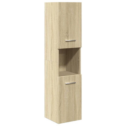 Set Mobili da Bagno 4 pz Rovere Sonoma in Legno Multistrato | homemem39
