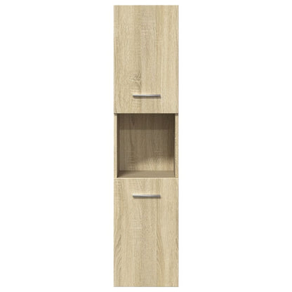 Set Mobili da Bagno 4 pz Rovere Sonoma in Legno Multistrato