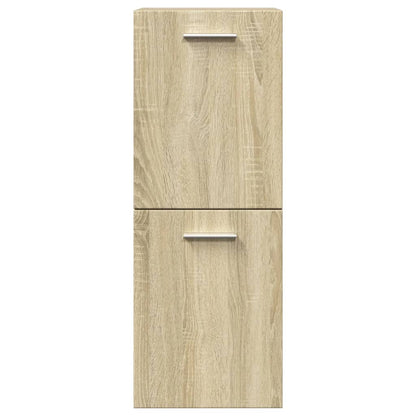 Set Mobili da Bagno 5 pz Rovere Sonoma in Legno Multistrato