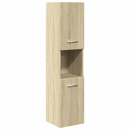 Set Mobili da Bagno 4 pz Rovere Sonoma in Legno Multistrato | homemem39