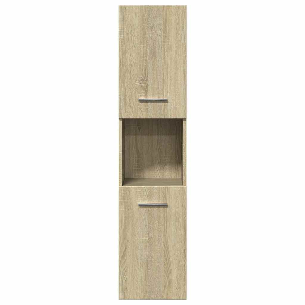 Set Mobili da Bagno 4 pz Rovere Sonoma in Legno Multistrato | homemem39
