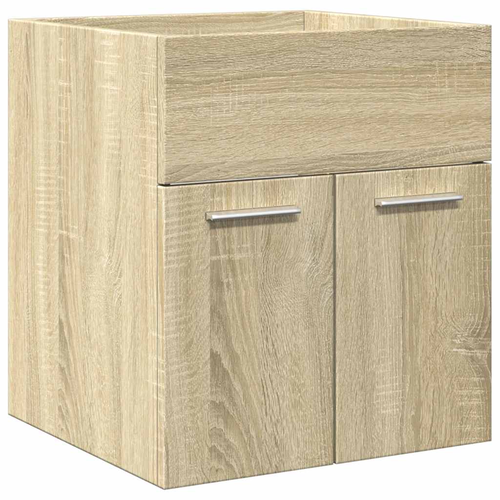 Set Mobili da Bagno 4 pz Rovere Sonoma in Legno Multistrato | homemem39