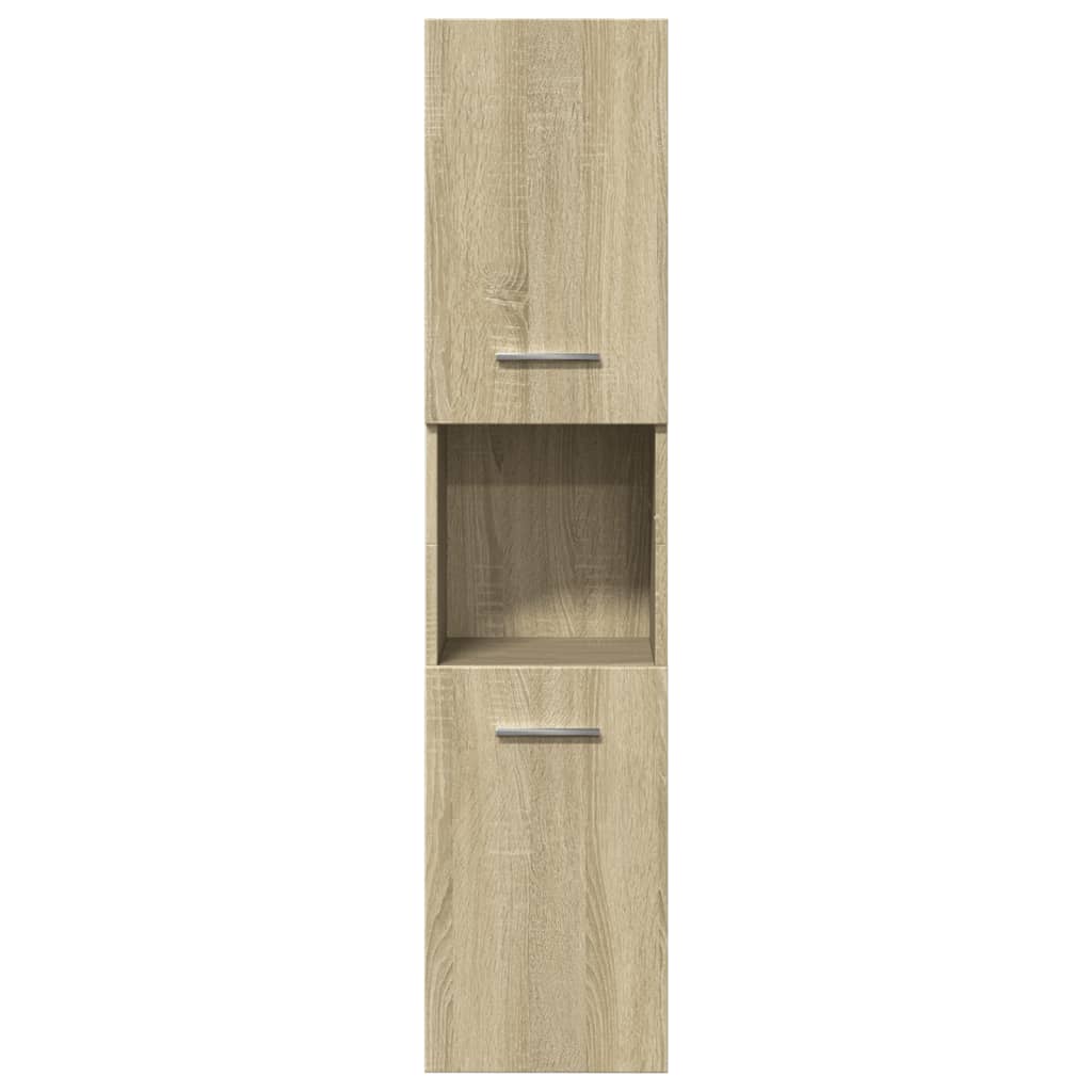 Set Mobili da Bagno 4 pz Rovere Sonoma in Legno Multistrato