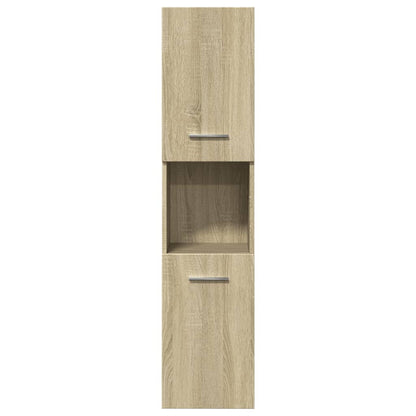 Set Mobili da Bagno 4 pz Rovere Sonoma in Legno Multistrato