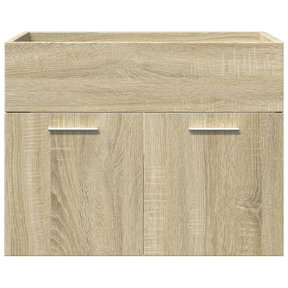 Set Mobili da Bagno 4 pz Rovere Sonoma in Legno Multistrato