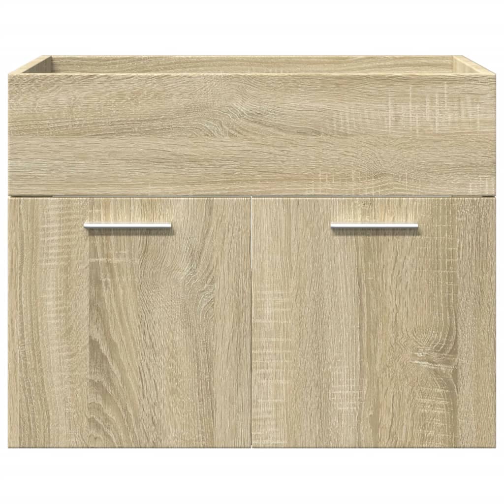 Set Mobili da Bagno 4 pz Rovere Sonoma in Legno Multistrato
