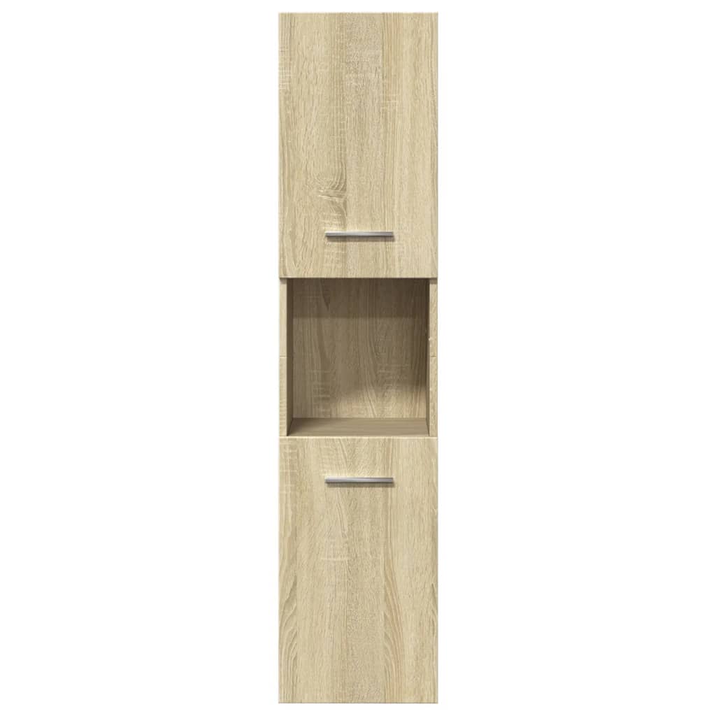 Set Mobili da Bagno 5 pz Rovere Sonoma in Legno Multistrato