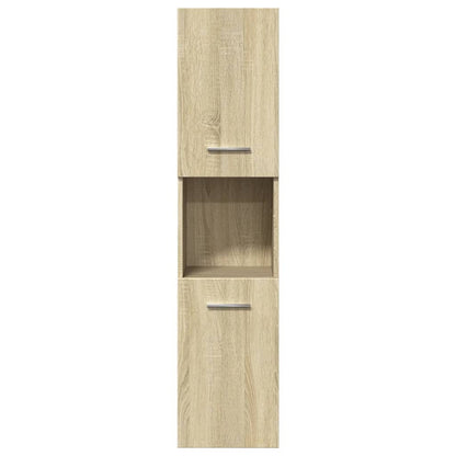 Set Mobili da Bagno 5 pz Rovere Sonoma in Legno Multistrato