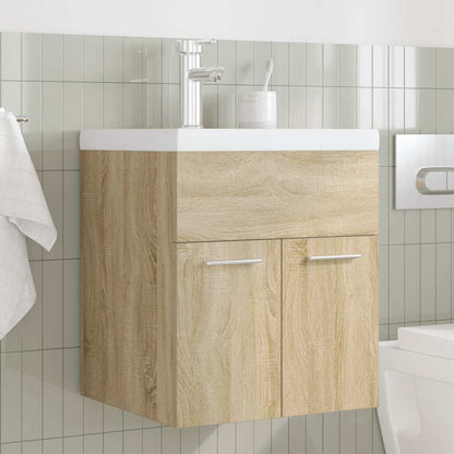 Mobile da Bagno con Lavabo Integrato e Rubinetto Rovere Sonoma | homemem39