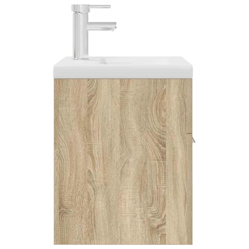 Mobile da Bagno con Lavabo Integrato e Rubinetto Rovere Sonoma | homemem39