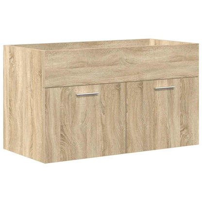 Mobile da Bagno con Lavabo Integrato e Rubinetto Rovere Sonoma | homemem39