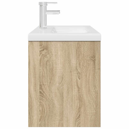Mobile da Bagno con Lavabo Integrato e Rubinetto Rovere Sonoma | homemem39