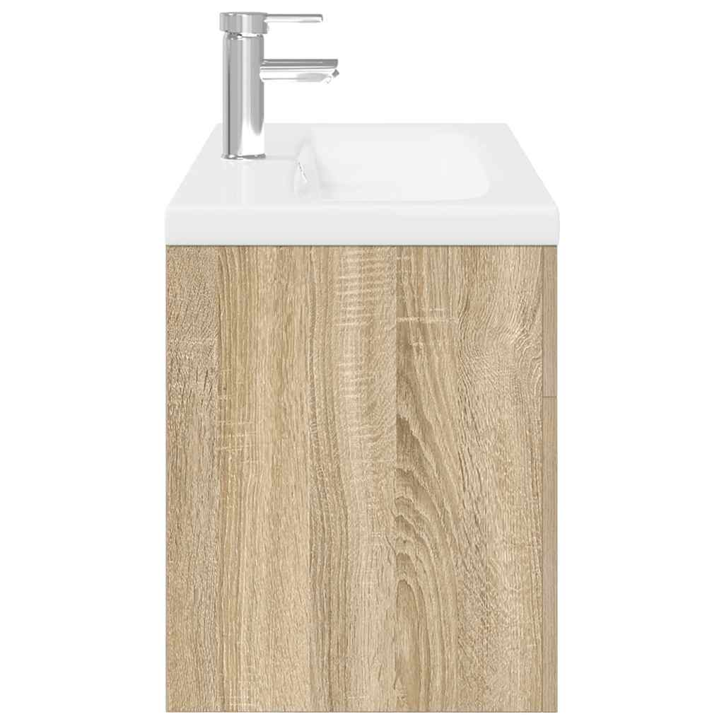 Mobile da Bagno con Lavabo Integrato Rovere Sonoma | homemem39