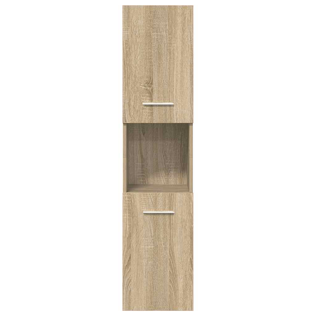 Set Mobili da Bagno 5 pz Rovere Sonoma in Legno Multistrato