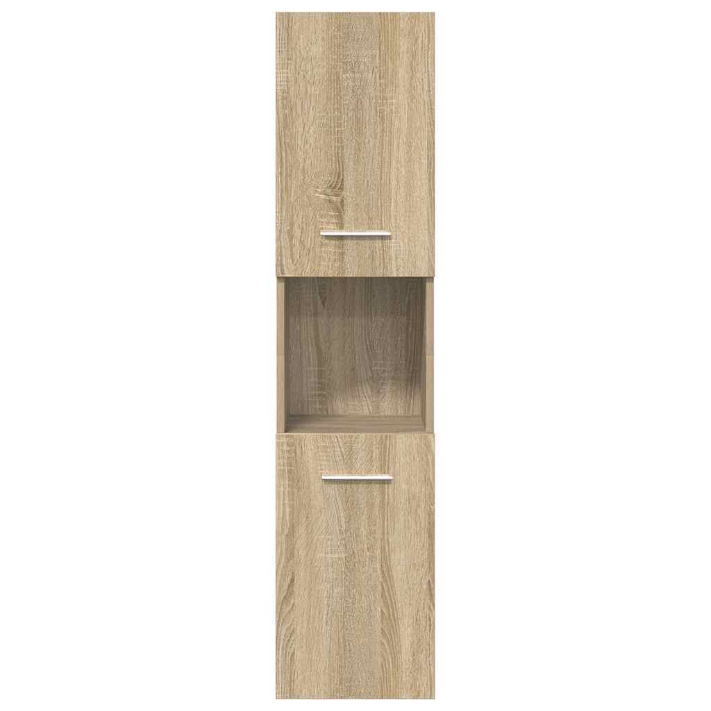 Set Mobili da Bagno 4 pz Rovere Sonoma in Legno Multistrato | homemem39